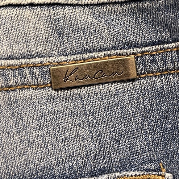 KanCan Signature Estilo Jeans Distressed Mid Rise Frayed Hem Size 15/31 - Picture 8 of 10